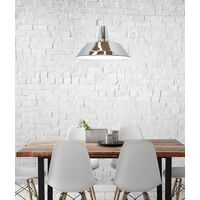 DIVO: Industrial Retro Dome Chrome Pendant Light