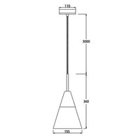 FINN: Scandinavian Blonde Wood & Opal Glass Medium Cone Pendant Light