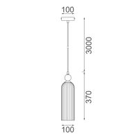 FLAUTA: Interior Round Top Cylinder Ribbed Pendant Lights