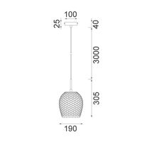 FOSSETTA: Interior Wine Glass Shape Dimpled Pendant Lights