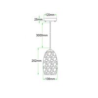 GLAZE: Stone Mosaic Hand Blown Glass Pendant Lights