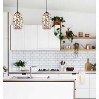 GLAZE: Stone Mosaic Hand Blown Glass Pendant Lights