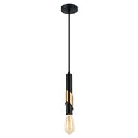 GOLDA: Interior Tube with Brass Highlight Pendant Lights