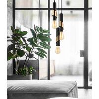 GOLDA: Interior Tube with Brass Highlight Pendant Lights