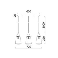 JEREZ: Bronze Amber/ Smokey Black Ellipse Glass Flat Top Pendant Lights