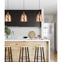 KOPER: Bohemian Copper Plated Ellipse Shape Pendant Light