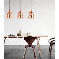 KOPER: Bohemian Copper Plated Ellipse Shape Pendant Light