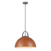 LEGNA: Retro Replica Wood Dome Shape Pendant Lights