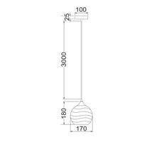 MARBRE: Modern Retro Interior Wine Glass Wavy Glass Pendant Lights