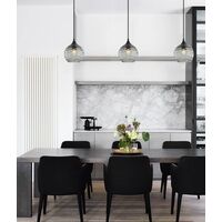 MARBRE: Modern Retro Interior Wine Glass Wavy Glass Pendant Lights