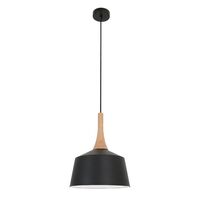 NORDIC: Modern Scandinavian Small Dome Shape Steel & Wood Pendant Lights
