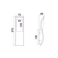 OLA: Exterior LED Wavy Rectangular Surface Mounted Wall Lights IP65