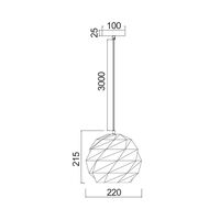 ORIGAMI: Interior Small Dome Carved Iron Origami Style Pendant Lights