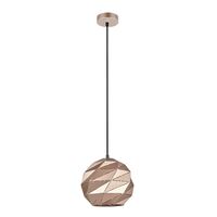 ORIGAMI: Interior Small Dome Carved Iron Origami Style Pendant Lights