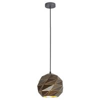 ORIGAMI: Interior Small Dome Carved Iron Origami Style Pendant Lights