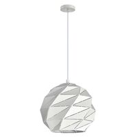 ORIGAMI: Interior Large Dome Carved Iron Origami Style Pendant Lights