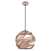 ORIGAMI: Interior Large Dome Carved Iron Origami Style Pendant Lights