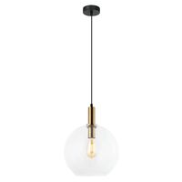 PATERA: Interior Glass with Extended Bronze Highlight Pendant Lights