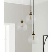 PESINI: Interior Wine Glass with Antique Brass/ Chrome Highlight Pendant Lights