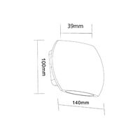 REMO: Surface Mounted LED Exterior Curved Up/Down Wall Lights IP54