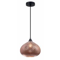 RICTUS: Bohemian Glass With Quadrilateral Segment Wine Glass Shape Pendant Lights