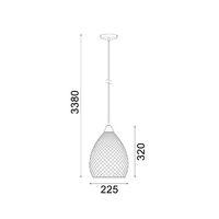 RICTUS: Bohemian Glass with Quadrilateral Segments Ellipse Shape Pendant Lights