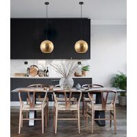ROCHE: Interior Wine Glass Shape Matte Gold / Chrome Glass Pendant Lights