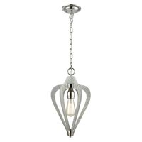 SENORITA: Rustic Small Tuscan Coffee Cherry / Winter Moss Wood Pendant Light