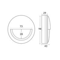 STE: Exterior LED 12V/240V Antique Brass Eyelid/Round Step/Wall Lights IP65