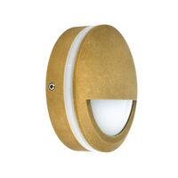 STE: Exterior LED 12V/240V Antique Brass Eyelid/Round Step/Wall Lights IP65
