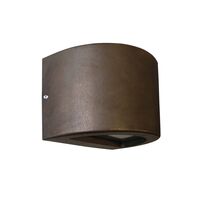 STE: Exterior 12V Bronze Curved Surface Mounted Step / Wall Lights IP65