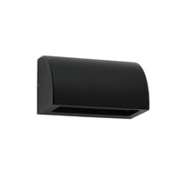 STE: Exterior 12V Matte Black Curved Surface Mounted Step / Wall Lights IP65