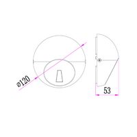 STE: LED Exterior Surface Mounted Round Step / Wall Lights IP65
