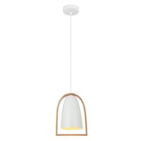 SWING: Ellipse with Wood Frame Pendant Lights