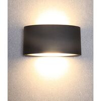 TAMA: LED Exterior Surface Mounted Curved Up/Down Wall Lights IP54