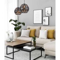 TUILE: Interior Small Embossed Tiled Iron Wine Glass Shape Pendant Lights