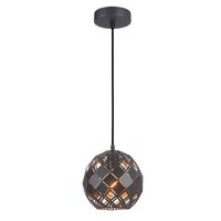 TUILE: Interior Small Embossed Tiled Iron Wine Glass Shape Pendant Lights