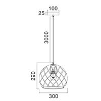 TUILE: Interior Large Embossed Tiled Iron Wine Glass Shape Pendant Lights