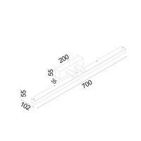 VANITAS: Interior LED Tri-CCT Vanity / Picture Wall Lights IP44 (L700mm)