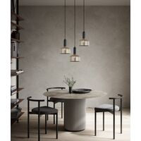 VINTAJ: Retro Interior Dome Shape Ribbed Glass Pendant Lights