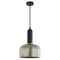 VINTAJ: Retro Interior Dome Shape Ribbed Glass Pendant Lights