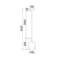 VINUM: Interior Wine Glass Shape Colour Fading Effect Glass Pendant Lights