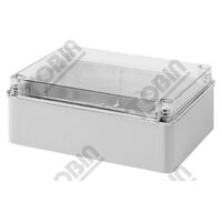 PVC Electrical Enclosure | Clear Lid & IP56 Rated | Grey Body | by Tobin