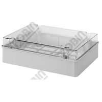 PVC Weatherproof Enclosure | Clear Lid & IP56 Rated | Durable Grey Body | by Tobin