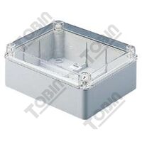 PVC Electrical Enclosure with Clear Lid | IP56 Rated | Durable Grey Body | by Tobin