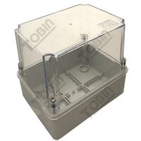 PVC Electrical Enclosure | Clear Lid & IP56 Rated | Grey Body | by Tobin