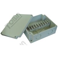 Terminal Box ABS with 10 Centre Mount Terminals | Durable ABS Construction | Indoor Electrical Protection | by Tobin