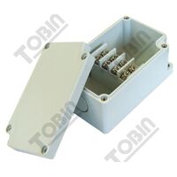 Terminal Box ABS with 4 Centre Mount Terminals | Dust & Moisture Resistant | Impact Resistant | by Tobin
