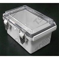 ABS Electrical Enclosure | IP66 Rated | Hinged Clear Lid | Grey Body | by Tobin