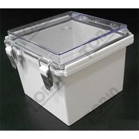 ABS Electrical Enclosure | IP66 Rated | Hinged Clear Lid | Grey Body | by Tobin